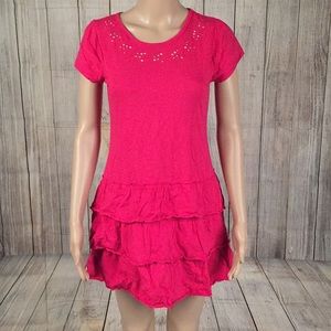 Girls pink cotton dress